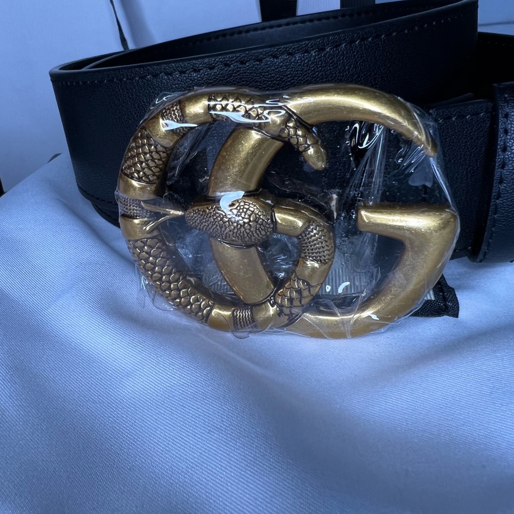 Gucci Double G Snake Buckle Belt